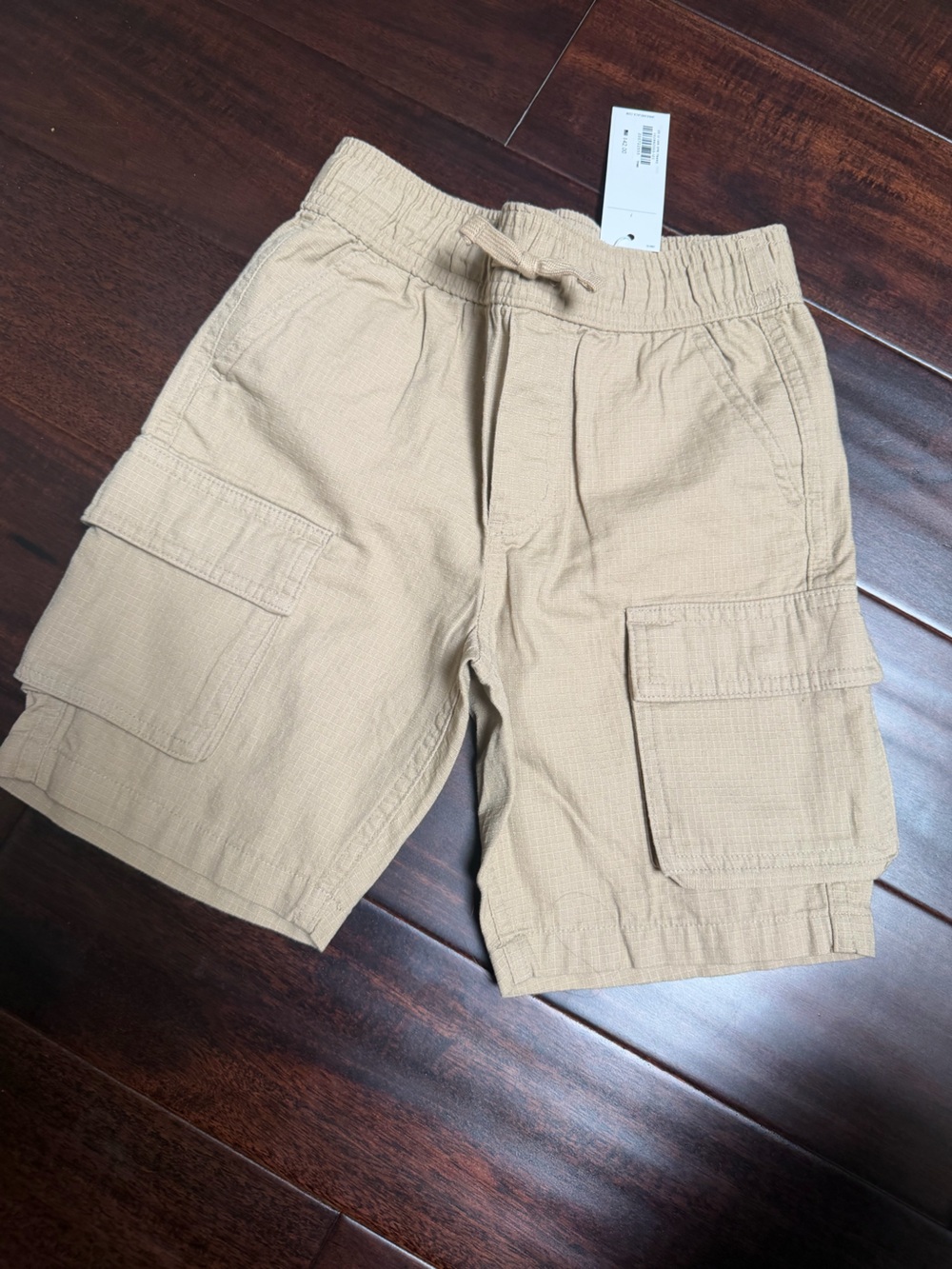 New w tag Janie and Jack khaki Cargo Shorts with Drawstring boys size 7
